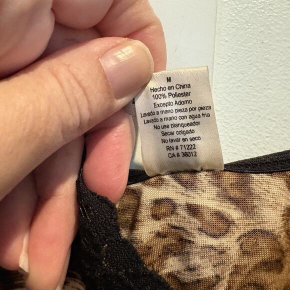 Vintage Rampage Leopard Print Mini Slip Dress Y2K Sequins - Picture 14 of 15